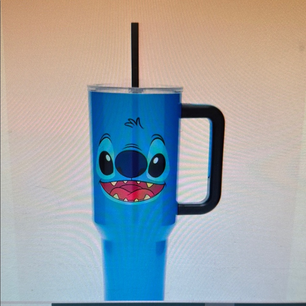 Disney Lilo &Stitch Face Tumbler with Handle - Picture 1 of 3